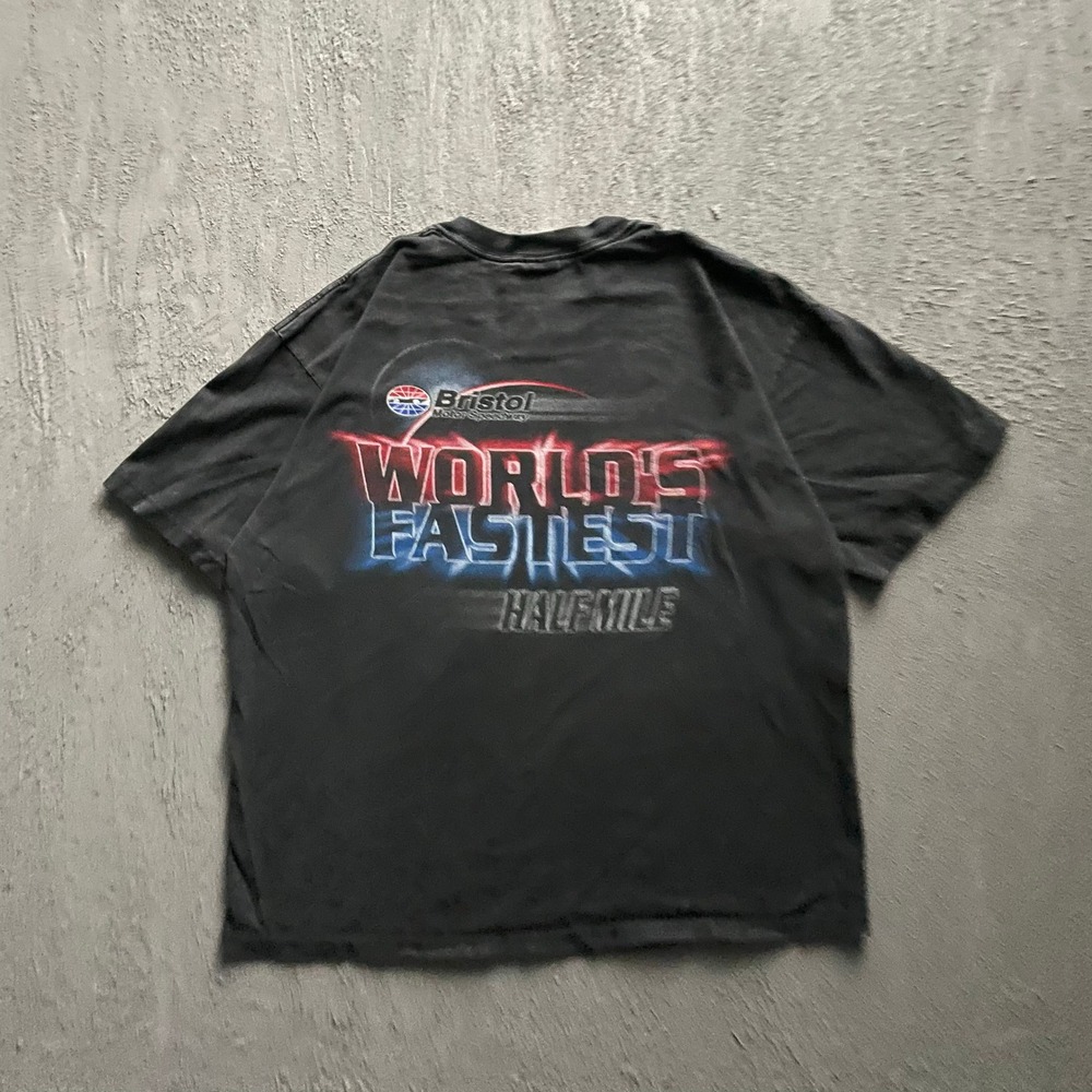 Vintage Bristol Motor Speedway Racing T Shirt Mens XL Black 2000s